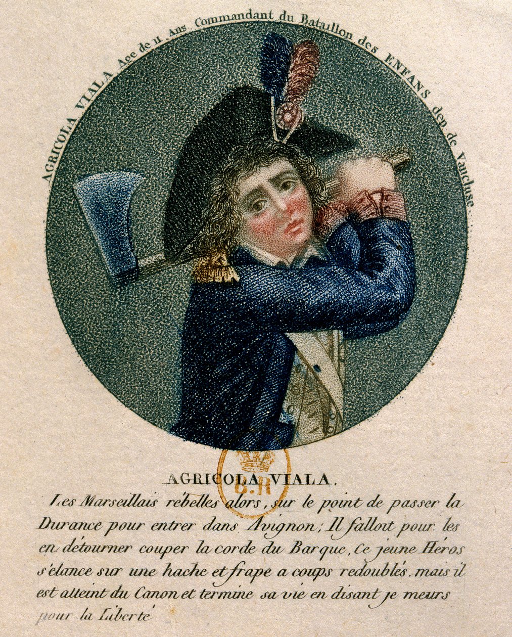 Rivoluzione francese: ritratto del giovane Joseph Agricol Viala che partecipò all