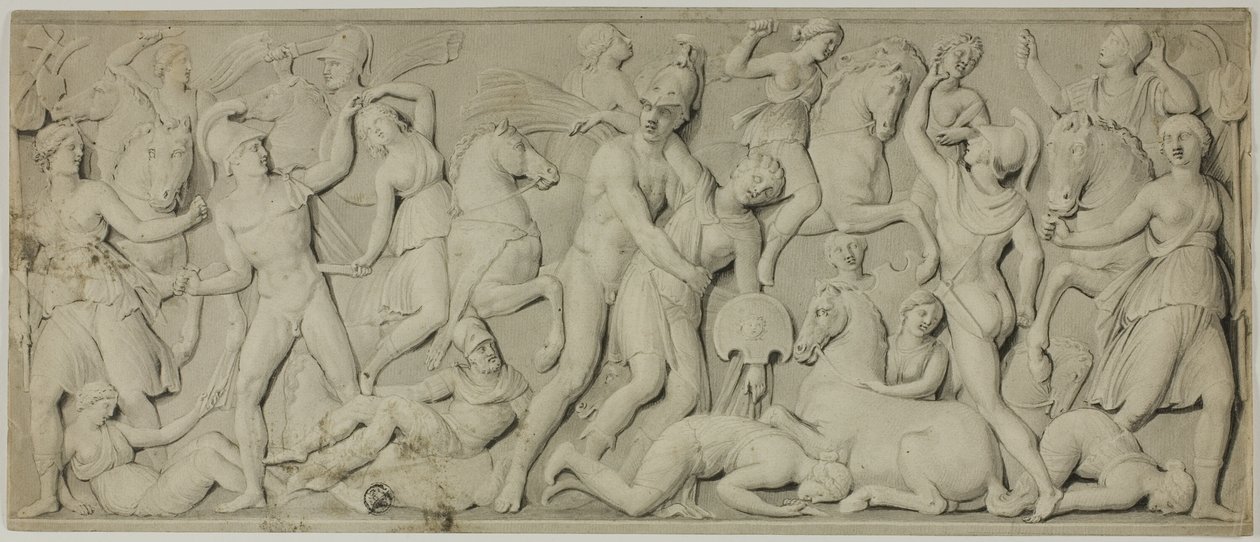 Fregio con battaglia delle Amazzoni da Unknown artist