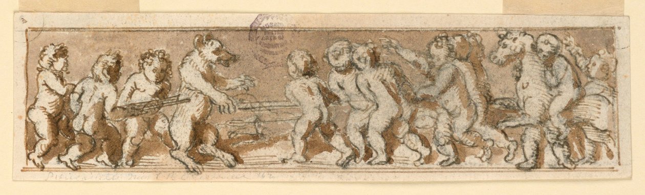 Fregio con bambini cacciatori da Unknown artist