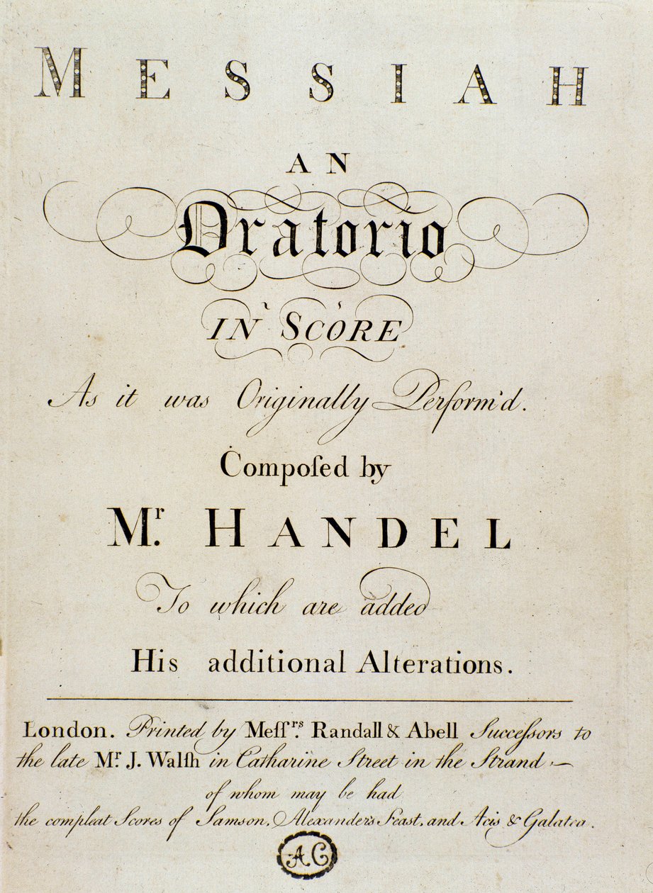 Frontespizio della partitura 