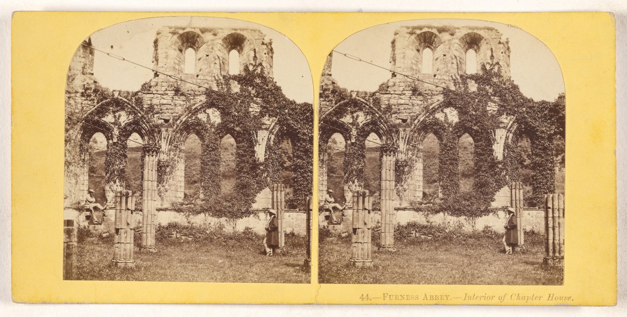 Abbazia di Furness. - Interno della sala capitolare. da Unknown artist