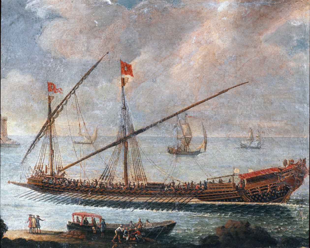 Galeone che lascia il porto di Genova da Unknown artist