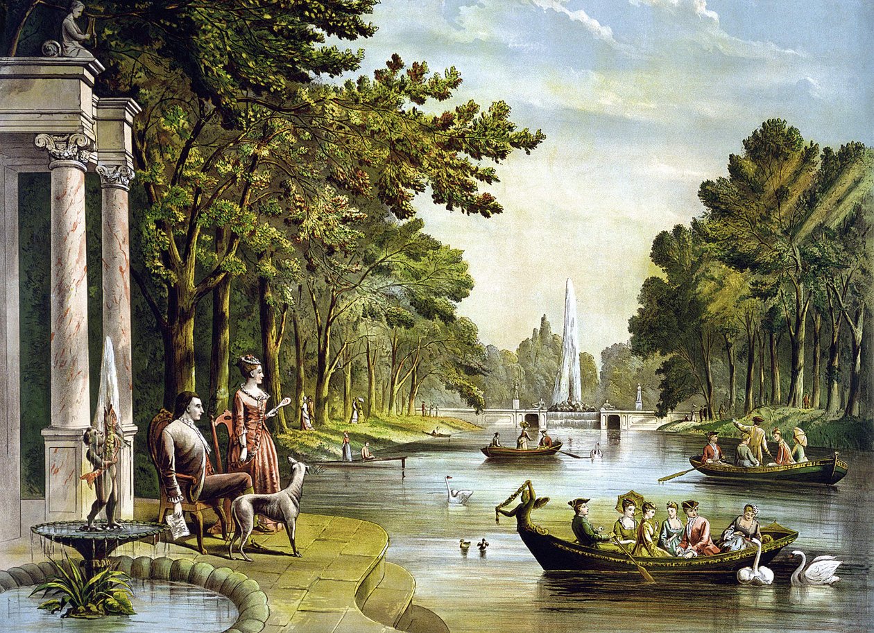 Generale La Fayette (1757 - 1834) nella sua residenza estiva da Unknown artist