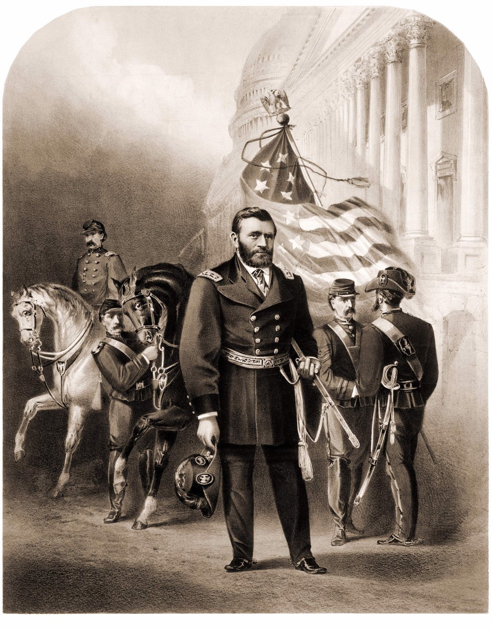 Generale Ulysses Grant (1822-1885), statista americano da Unknown artist