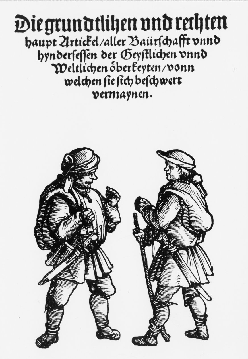 Armi dei contadini tedeschi durante la rivolta del XVI secolo da Unknown artist