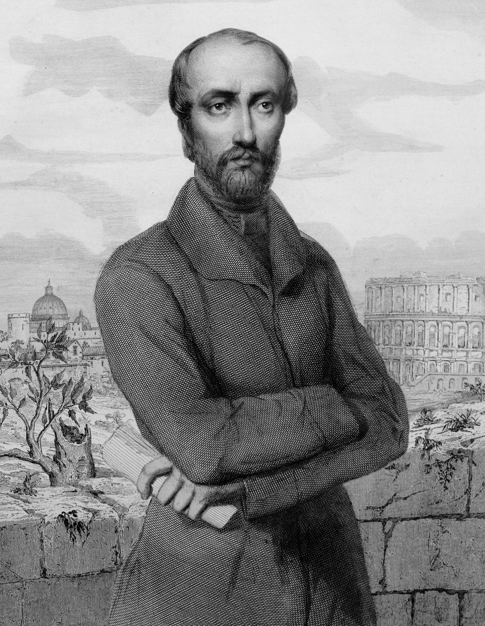 Giuseppe Mazzini, patriota e politico italiano - 1864 - Ritratto del politico repubblicano italiano Giuseppe Mazzini (1805-1872) da Unknown artist