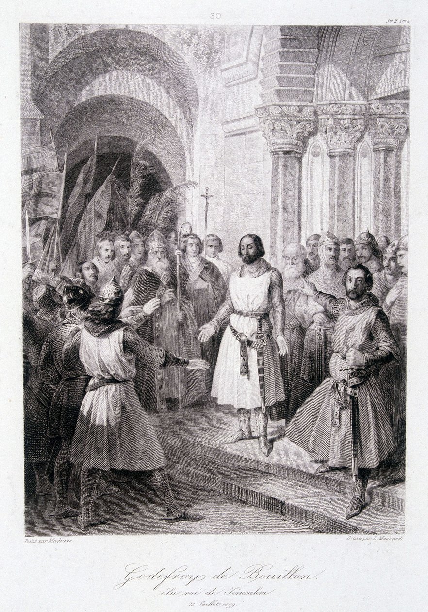 Goffredo di Buglione eletto re di Gerusalemme il 23 luglio da Unknown artist