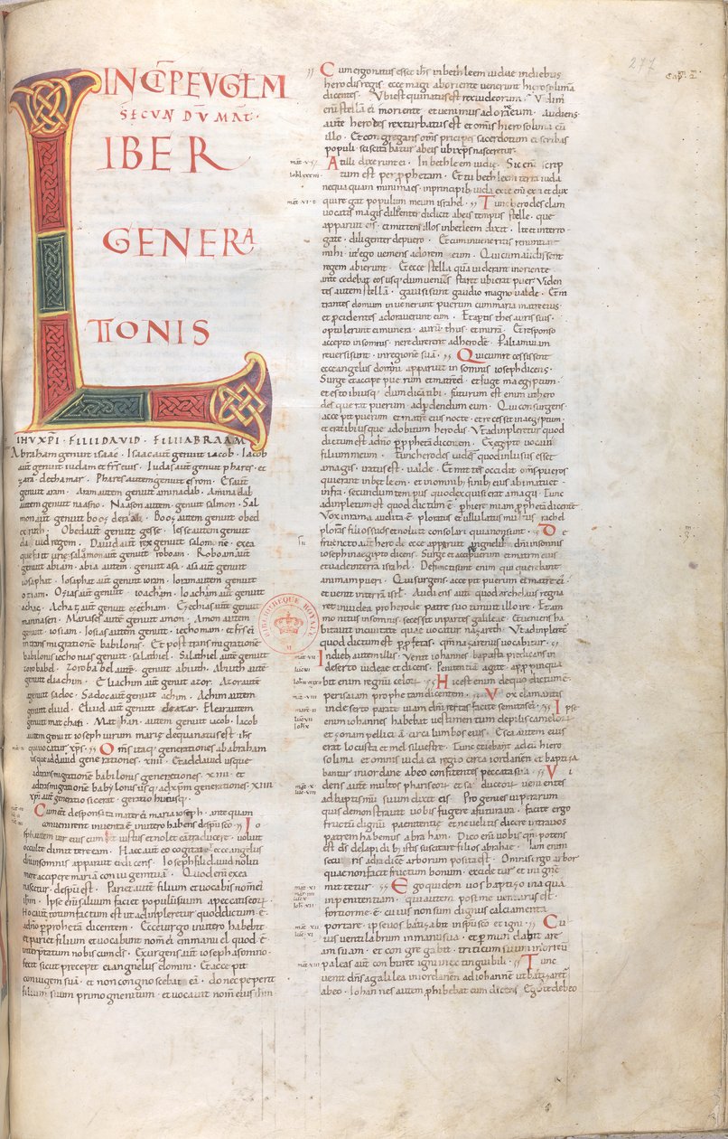 Vangelo di Matteo: Liber Generationis (Genealogia di Gesù) da Unknown artist