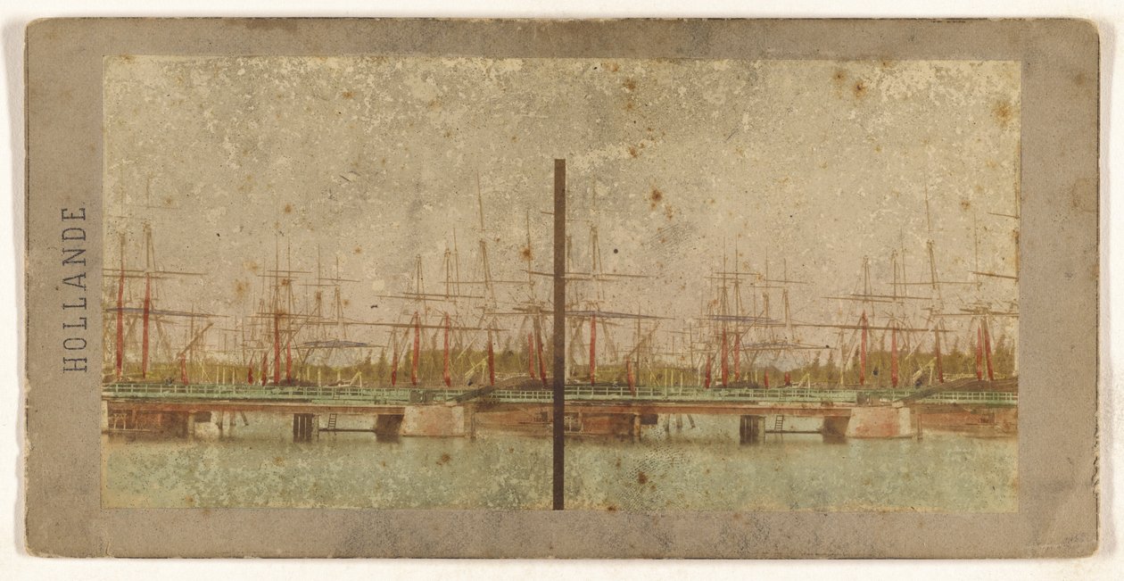 Grande bacino di navi a Rotterdam. da Unknown artist