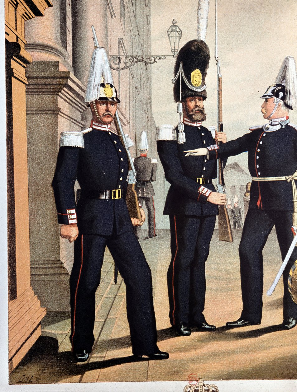Granatieri della Guardia Svedese, ca. 1890 da Unknown artist