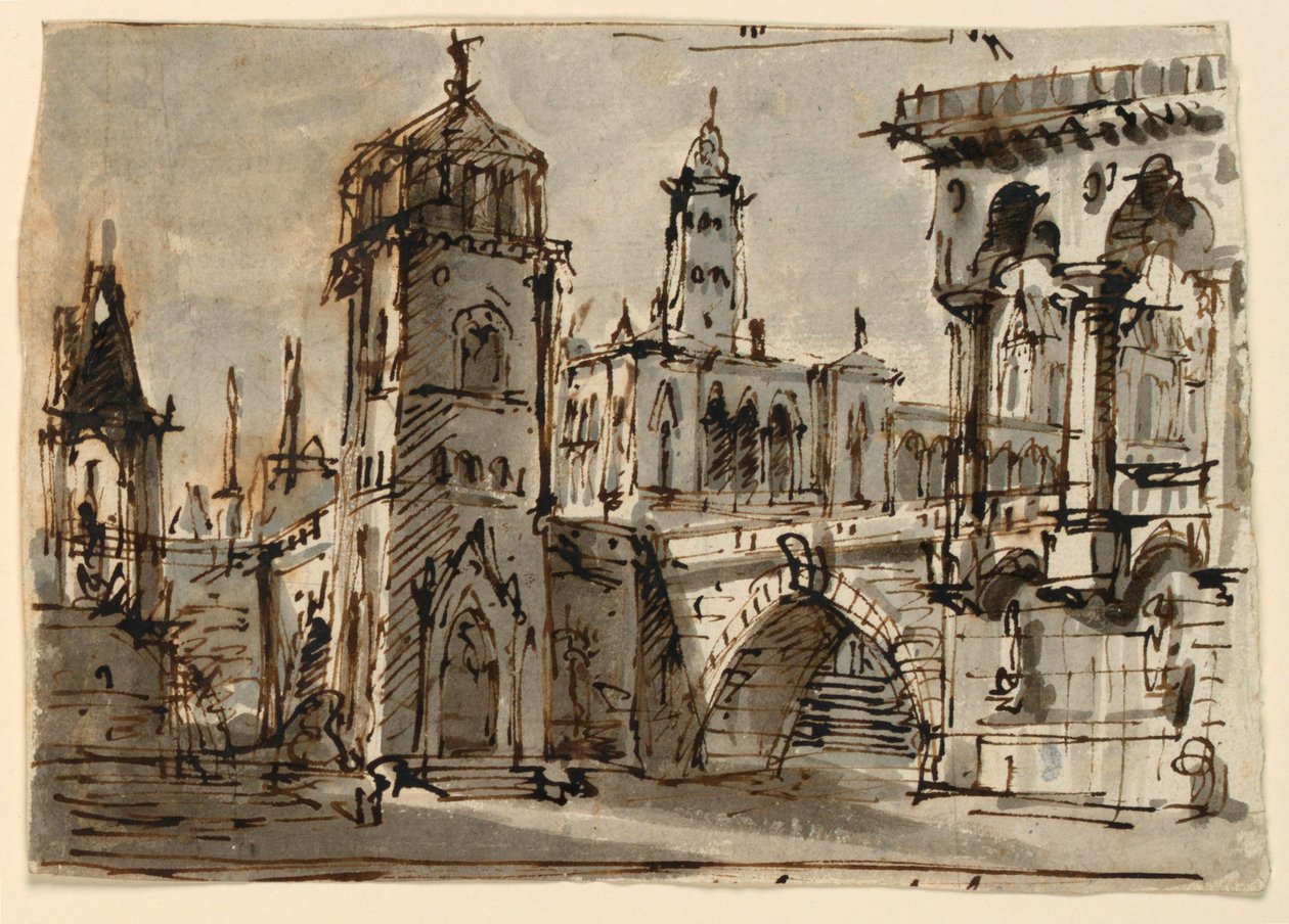 Gruppo di edifici da Unknown artist