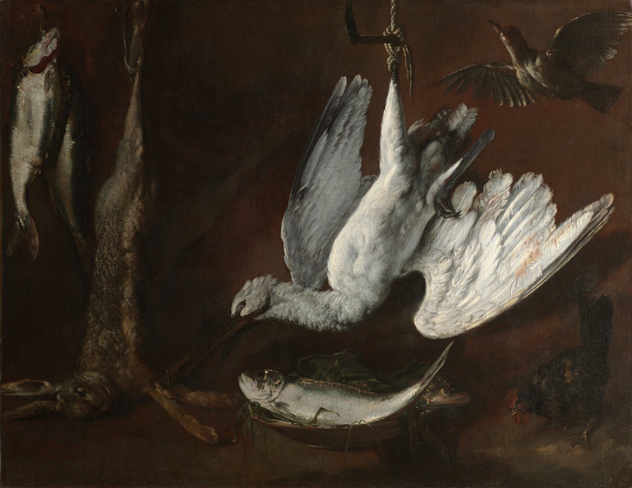 Lepre, spatola e pesce da Unknown artist