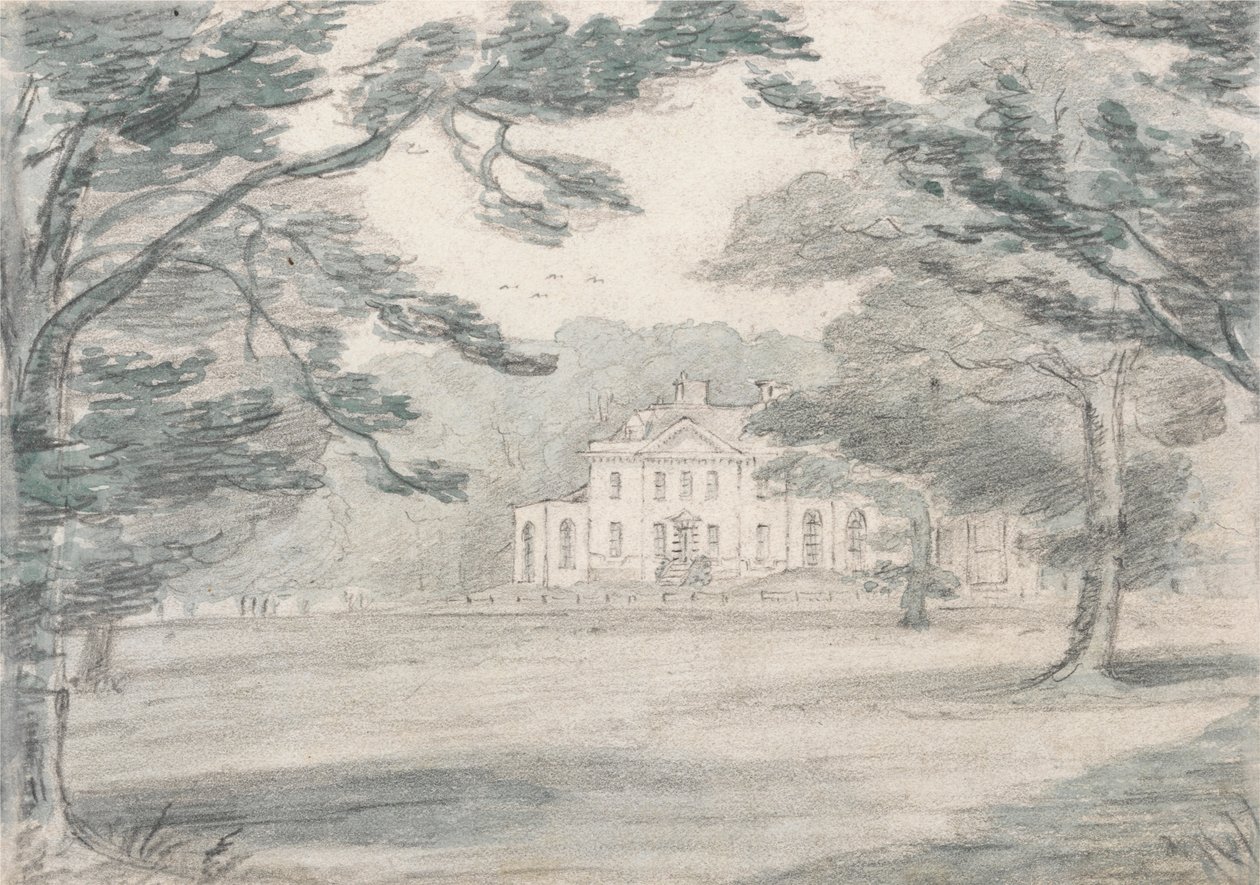 Havering Bower, Essex (Vista di una dimora di campagna) da Unknown artist