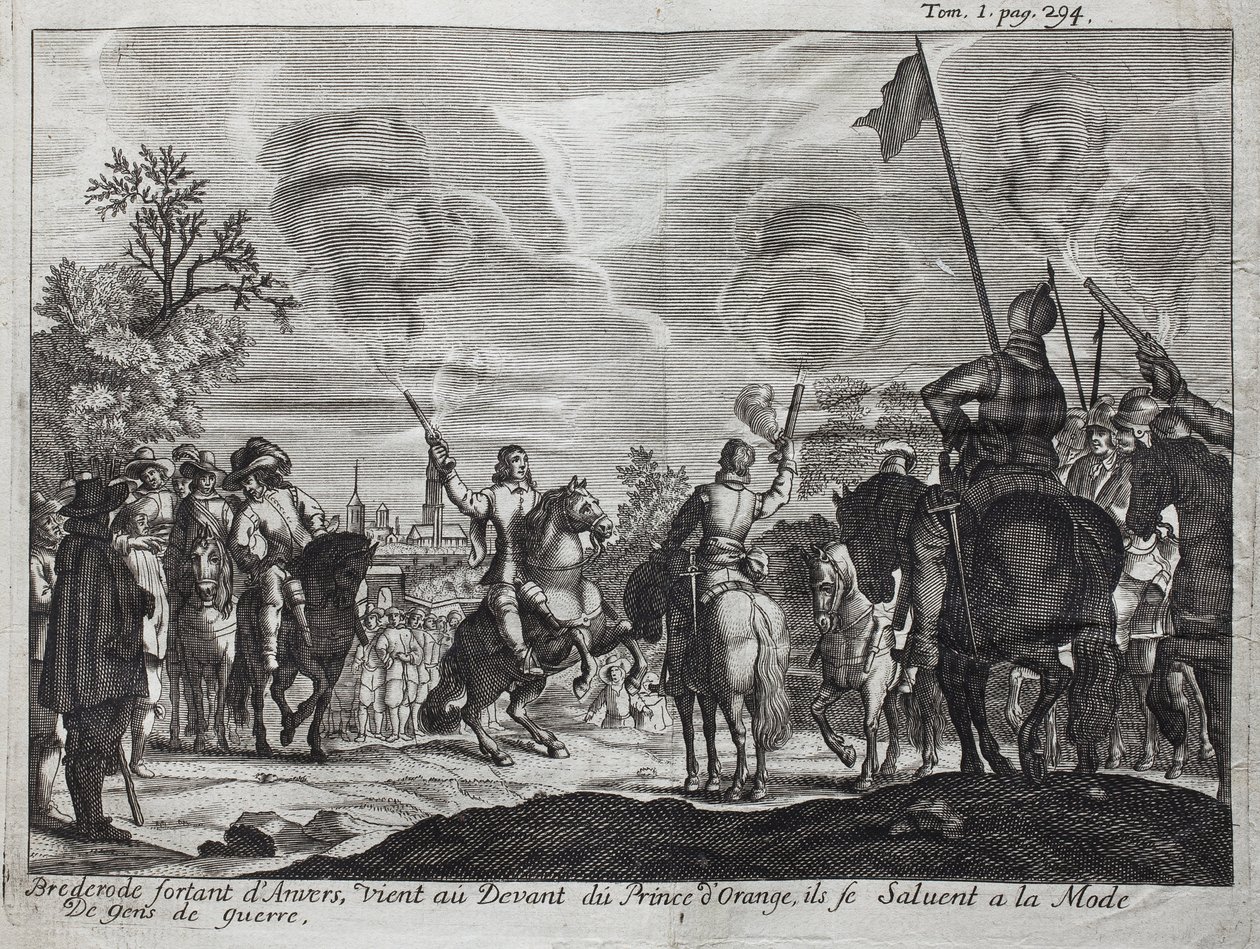 Henri, Conte di Brederode (Hendrik Graaf van Brederode) (1531-1568), lascia Anversa (Paesi Bassi), si presenta davanti a Guglielmo I d