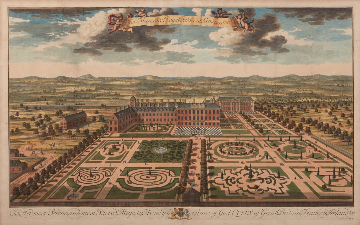 Il Palazzo Reale di Sua Maestà a Kensington, c.1707-14 da Unknown artist