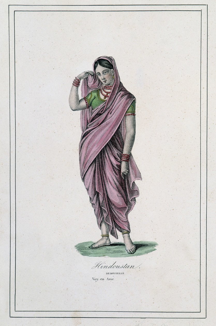 Hindustan: damigella - in “Album des voyages” da Unknown artist