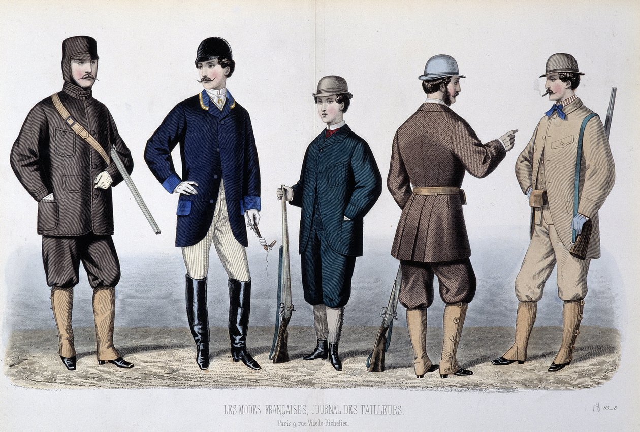 Abiti da caccia, "Le Journal des tailors" da Unknown artist