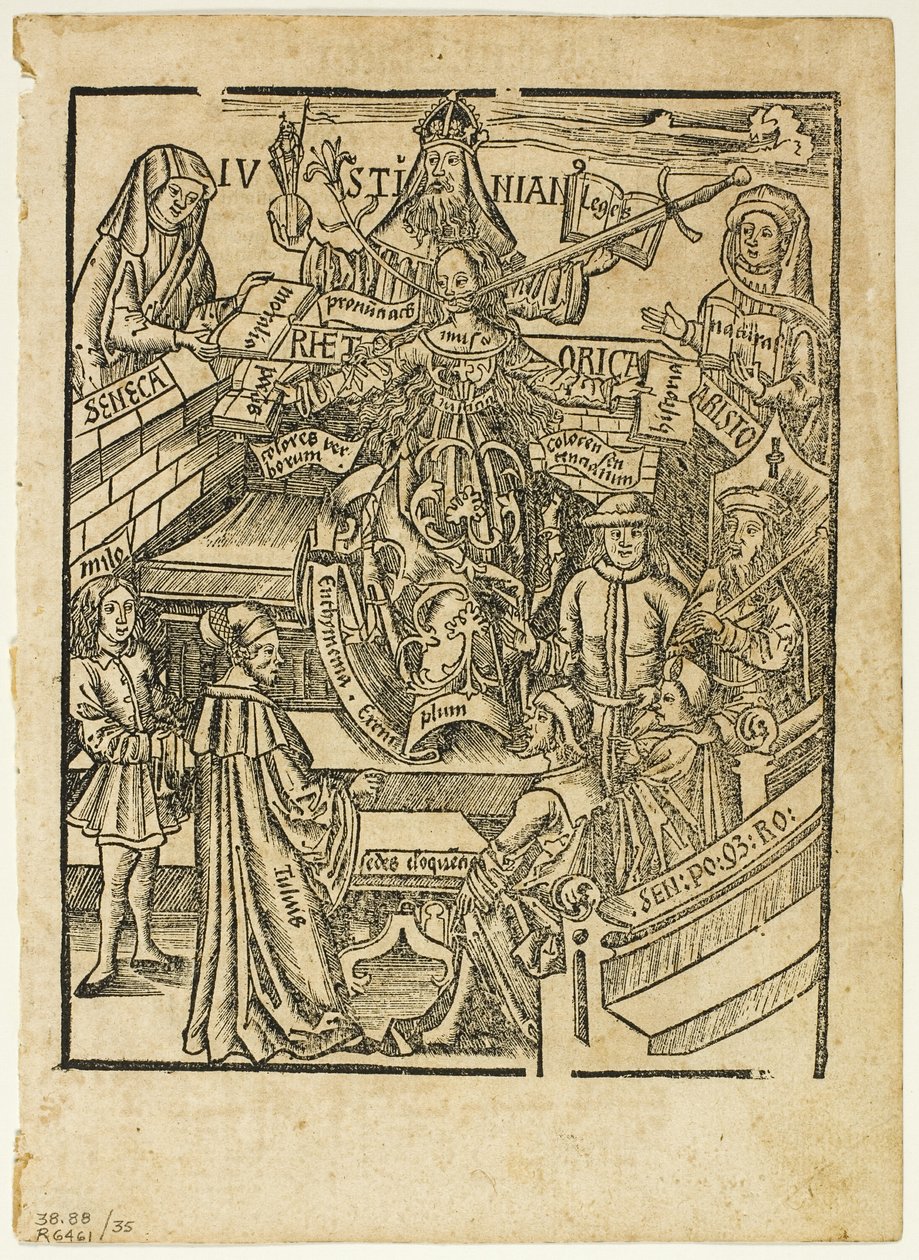 Illustrazione da Margarita philosophica, tavola 35 da Xilografie da libri del XVI secolo da Unknown artist