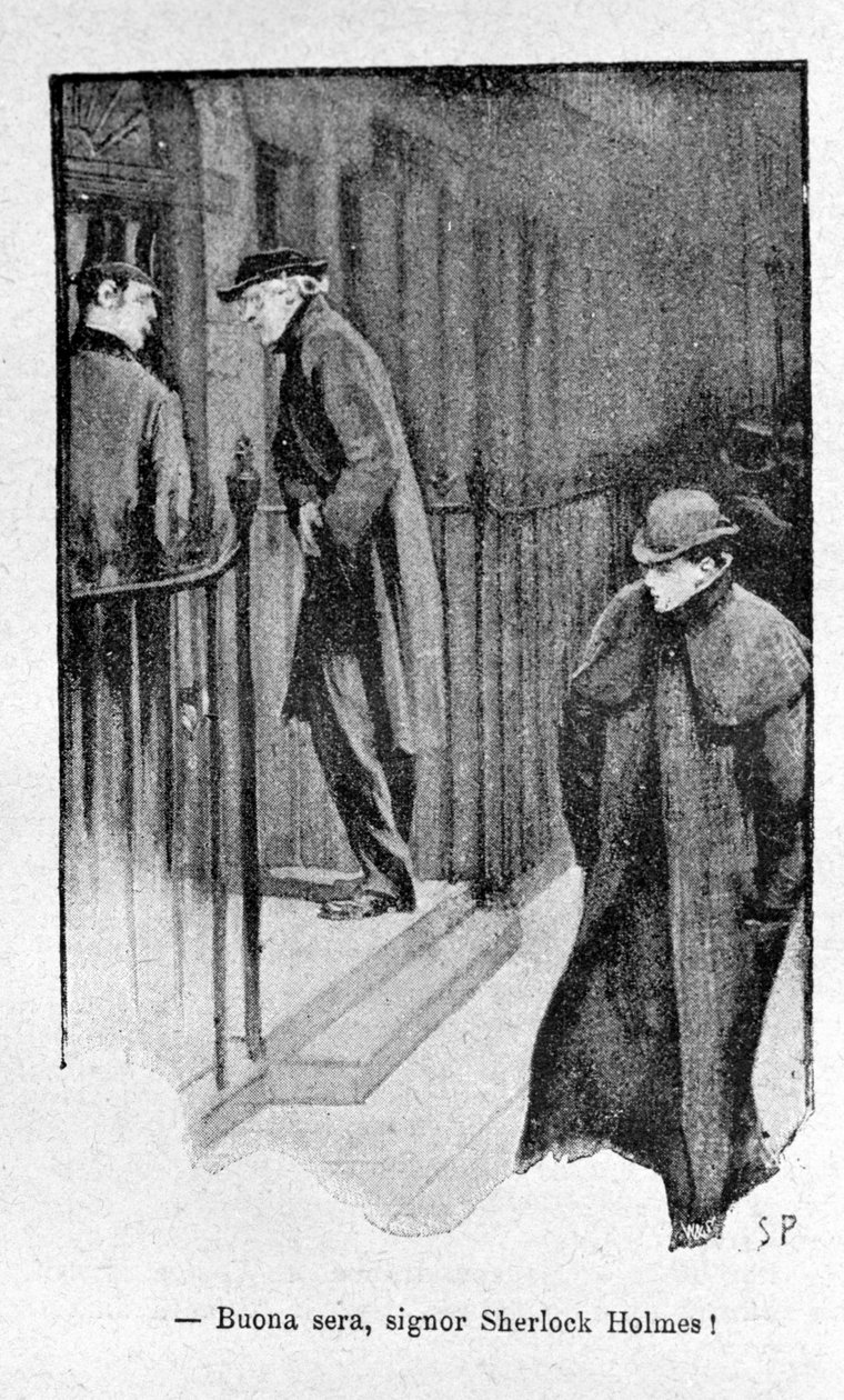 Illustrazione del libro Sherlock Holmes. Fine del XIX secolo da Unknown artist