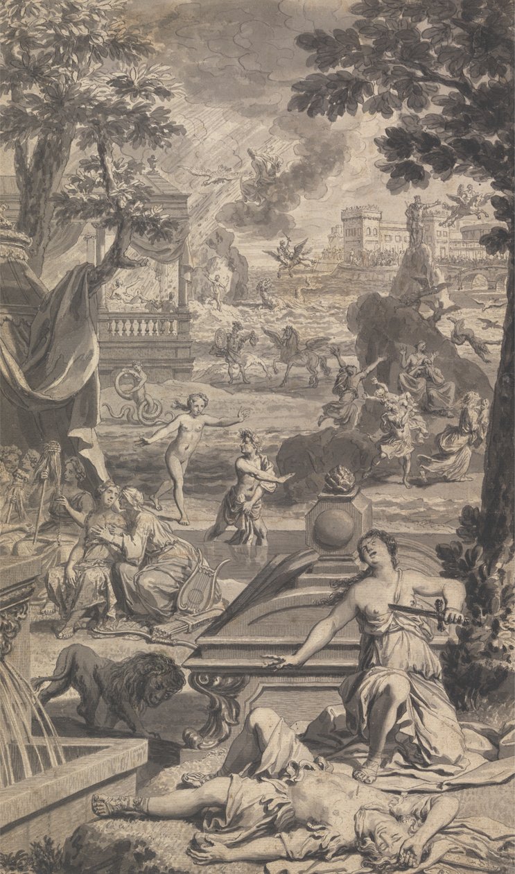 Illustrazione alla Metamorfosi di Ovidio di Tonson (tre di quattro) da Unknown artist