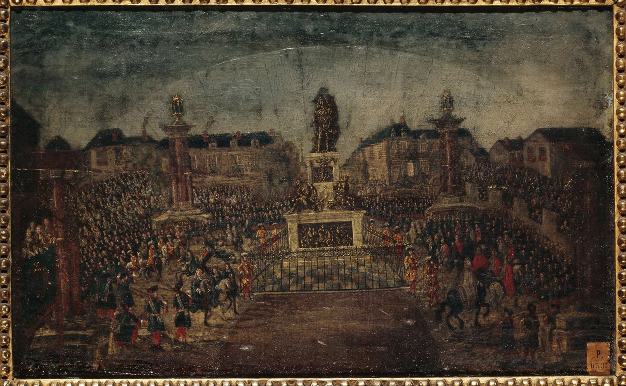 Inaugurazione della statua di Luigi XIV, Place des Victoires, attuale 1° e 2° arrondissement, 28 marzo da Unknown artist