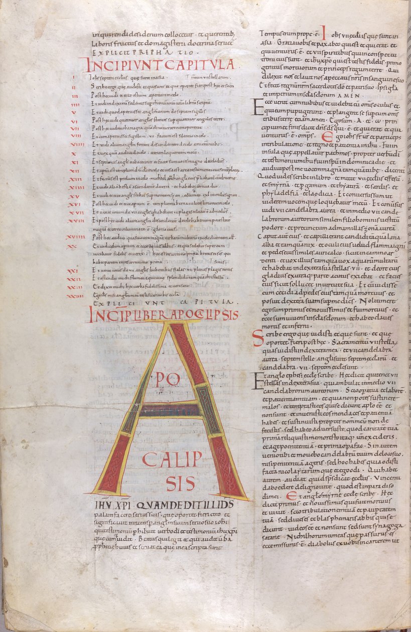 Incipit del Libro della Rivelazione da Unknown artist