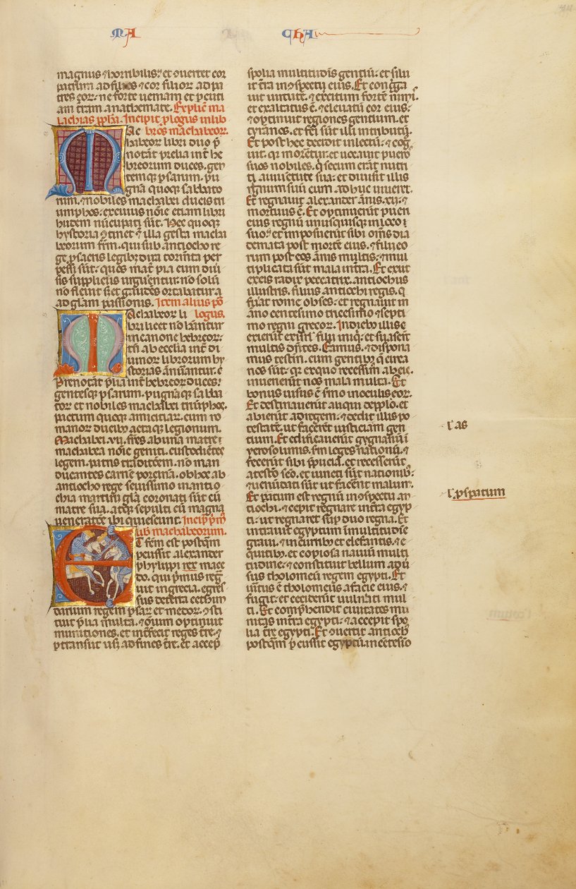 Iniziale E: Due cavalieri in lotta da Unknown artist