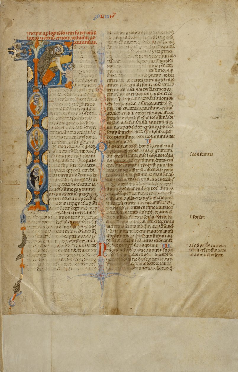 Iniziale F: I santi Girolamo, Pietro, Paolo e Domenico da Unknown artist