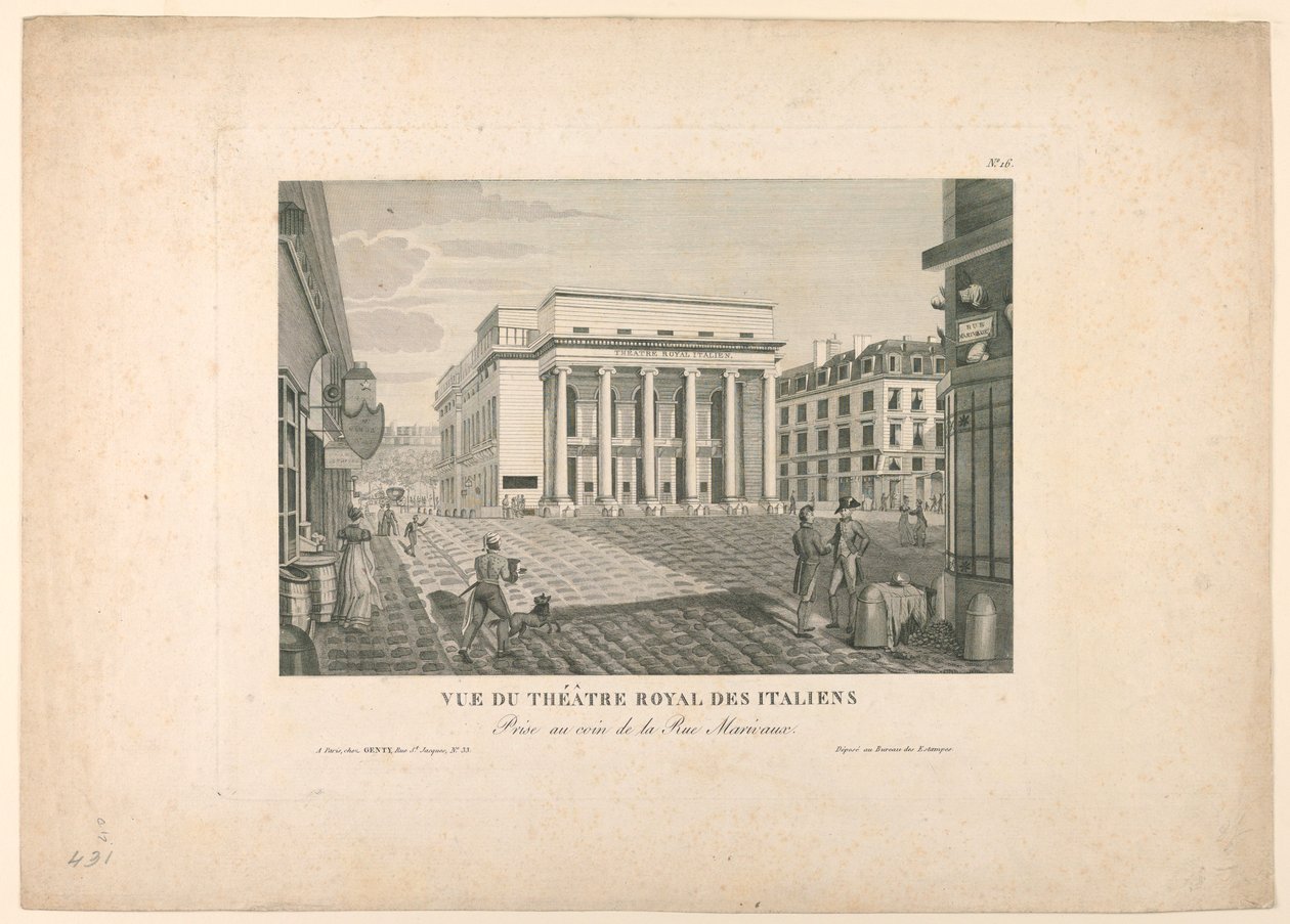 Teatro italiano, Parigi da Unknown artist