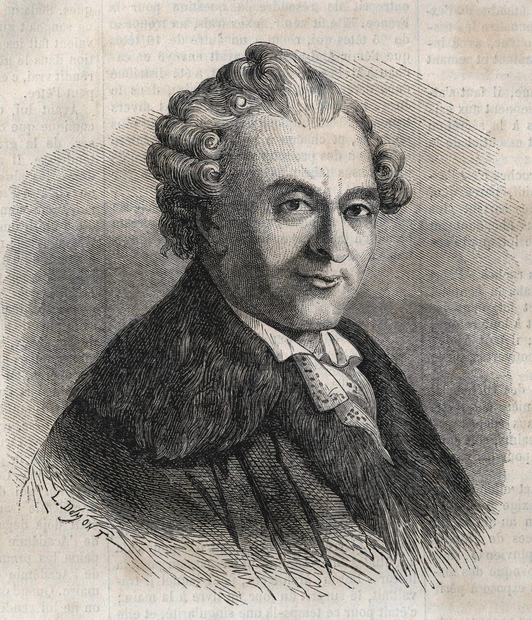 Jean Michel Sedaine, drammaturgo francese da Unknown artist