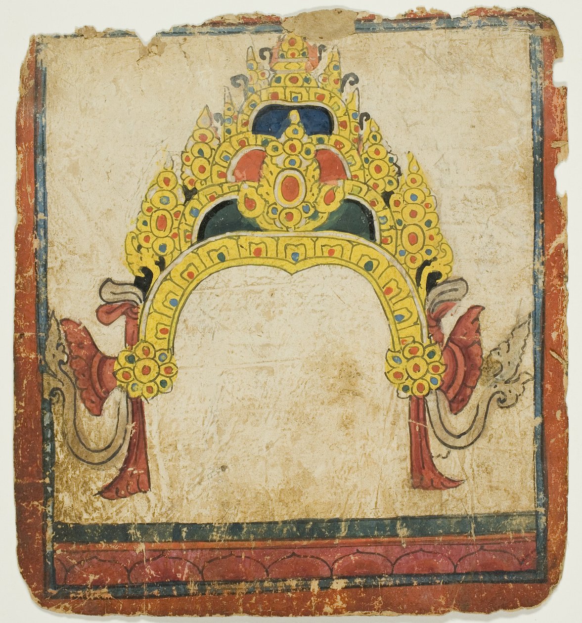 Corona rituale ingioiellata, da un set di carte iniziatiche (Tsakali) da Unknown artist
