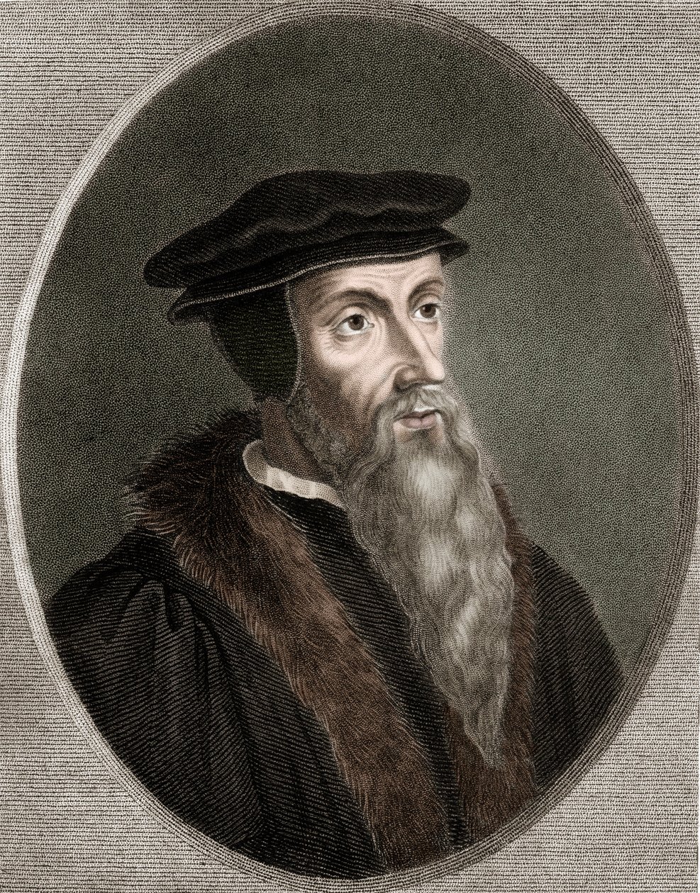 Giovanni Calvino - Jean Calvin 1509-1564 - incisione - XIX secolo da Unknown artist