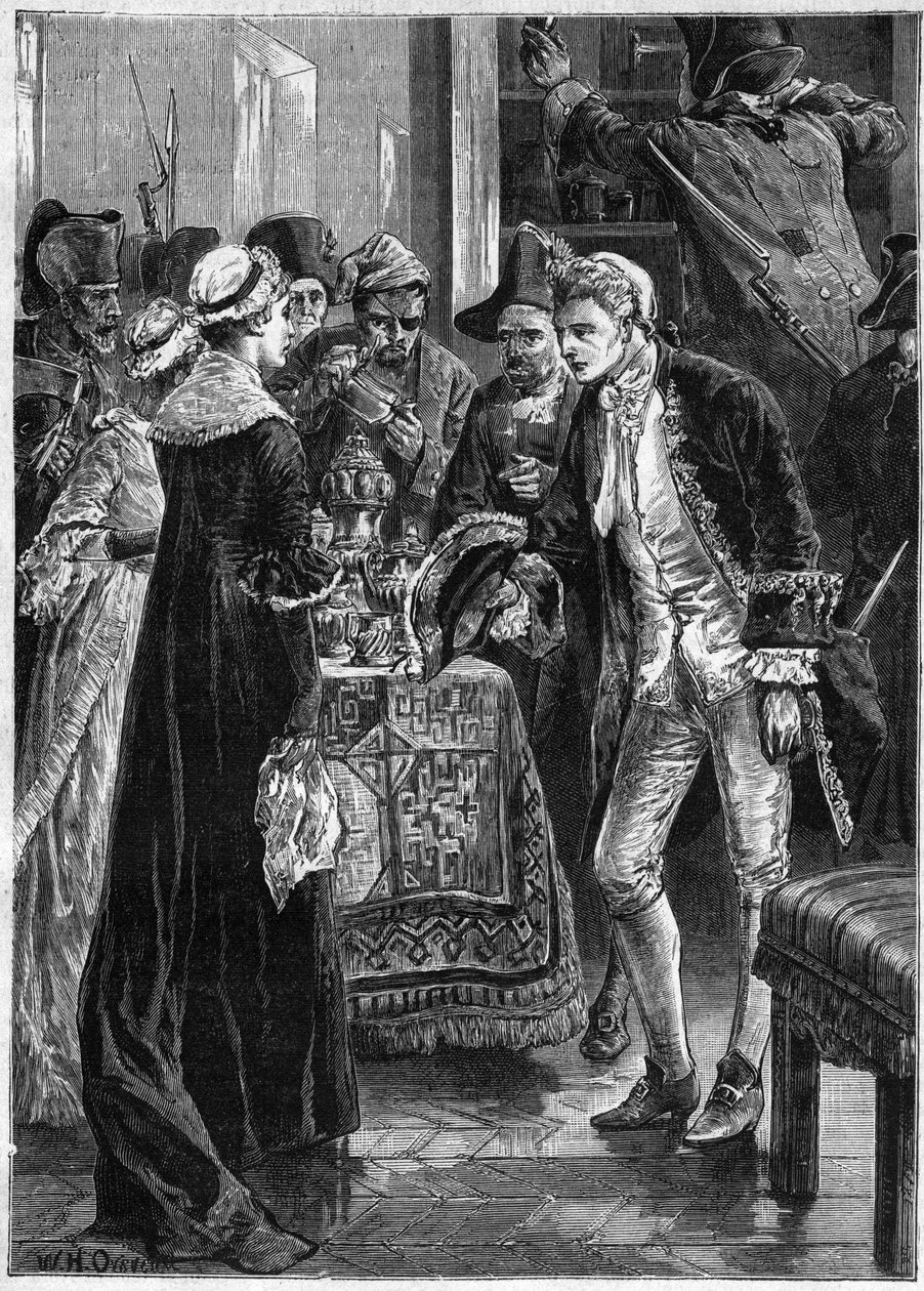 John Paul Jones visita Lady Selkirk dopo che i suoi uomini hanno preso i suoi beni - Marina americana: John Paul Jones (1747-1792) eroe della Guerra d