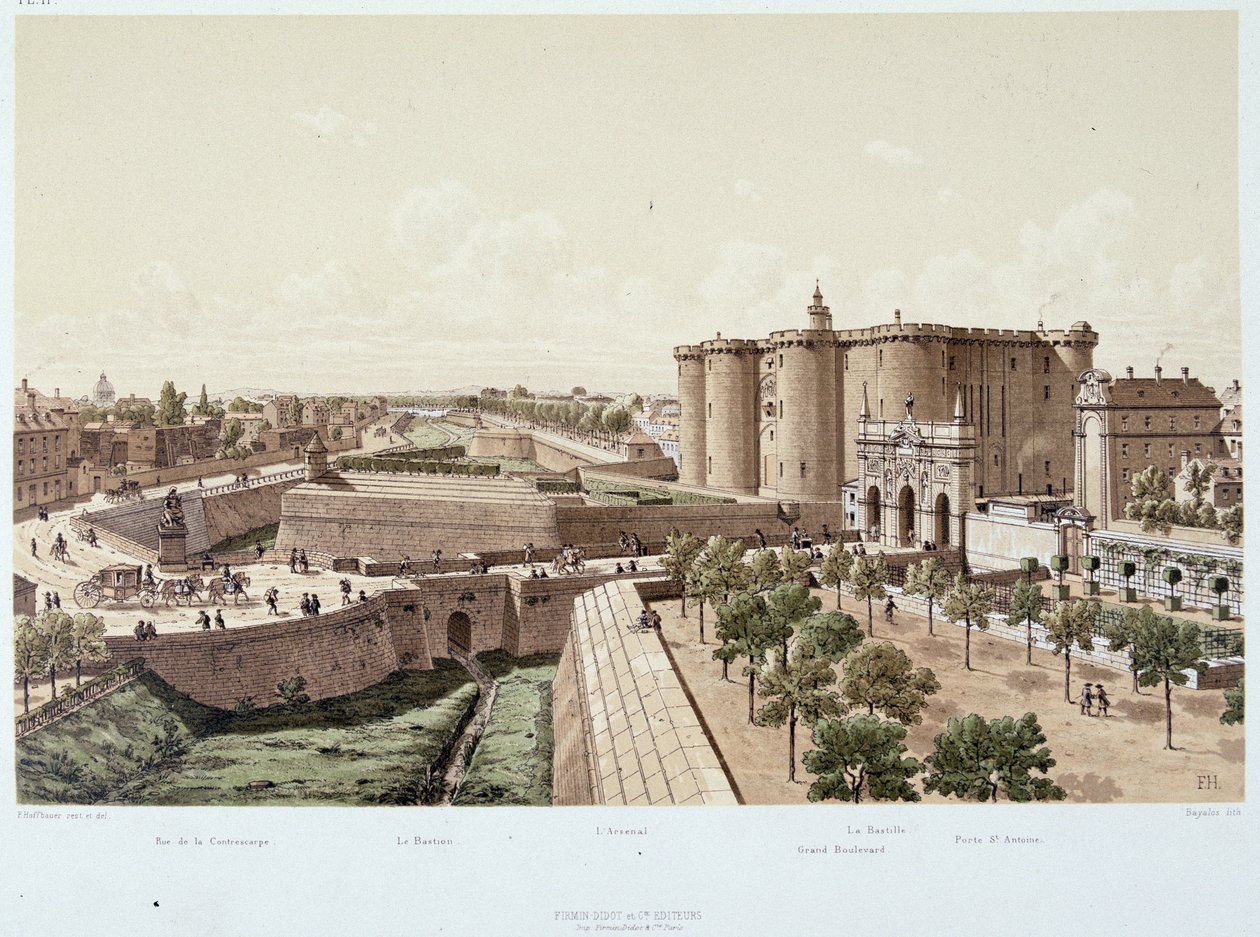 La Bastiglia nel 1740 (la prigione) - in "Paris à travers les âges", fine XIX secolo da Unknown artist