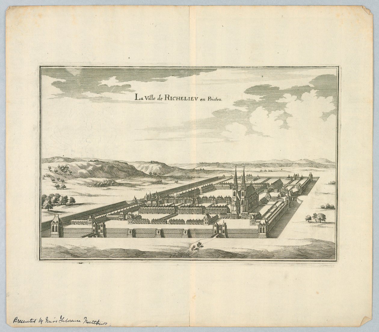 La città di Richelieu in Poitou da Unknown artist