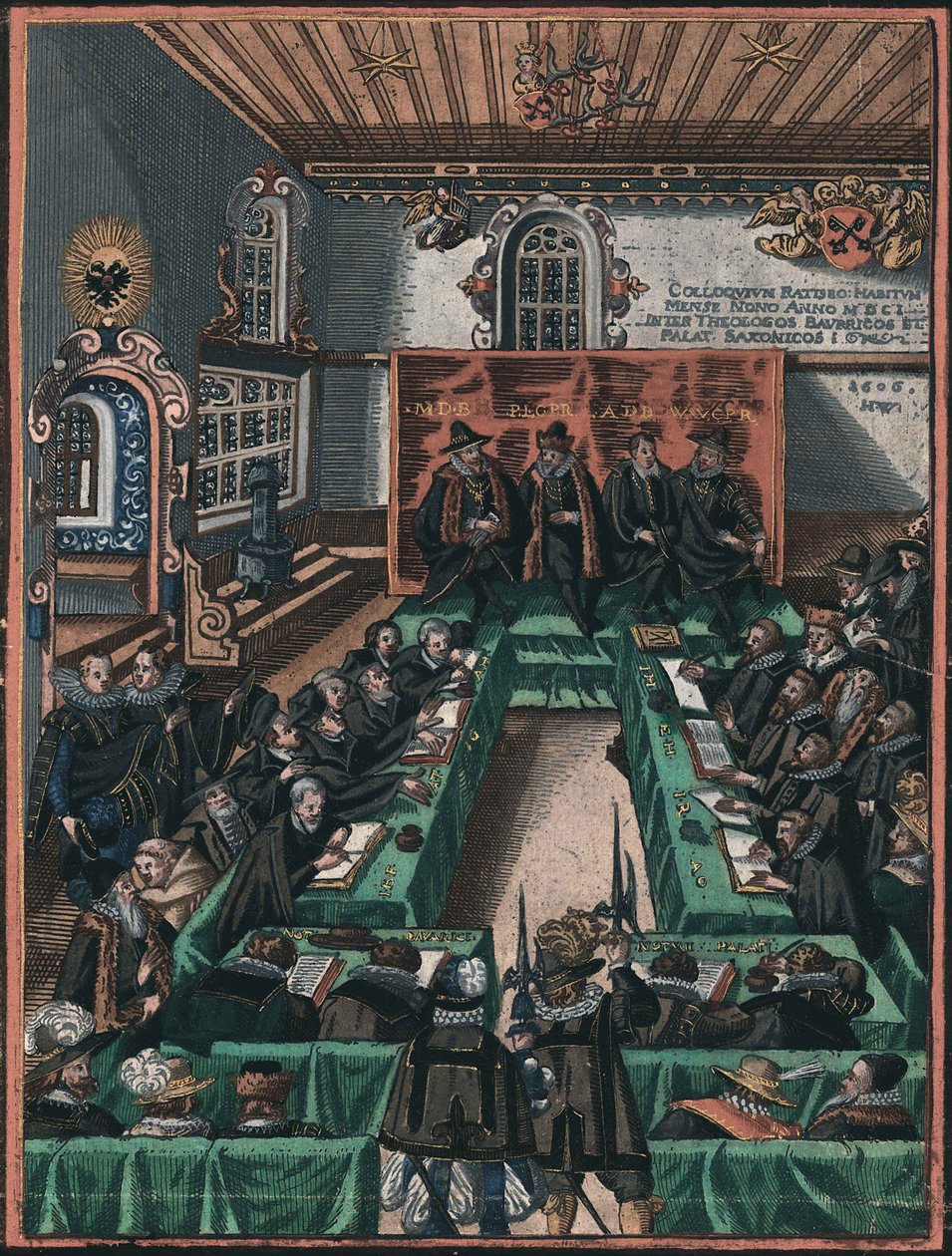 La conferenza religiosa di Ratisbona nel 1601 da Unknown artist