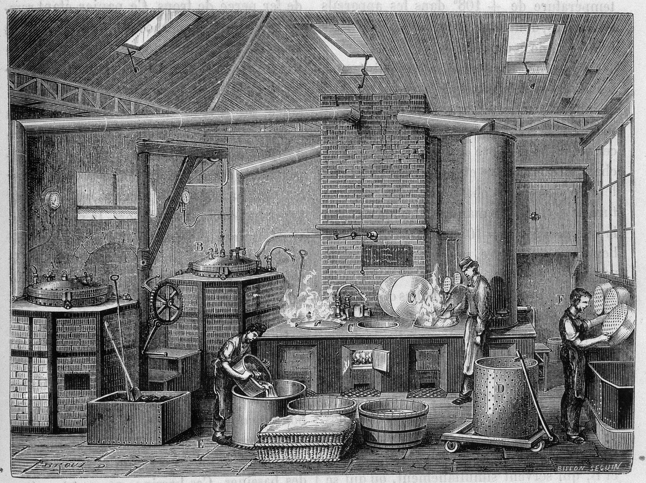 Laboratorio per la cottura di cibi in scatola - in "Le meraviglie dell