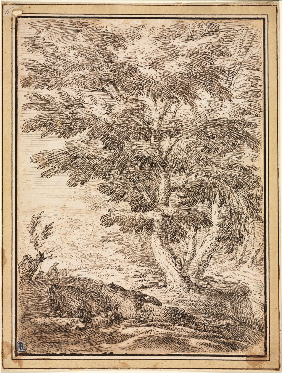 Paesaggio con Gruppo di Alberi da Unknown artist
