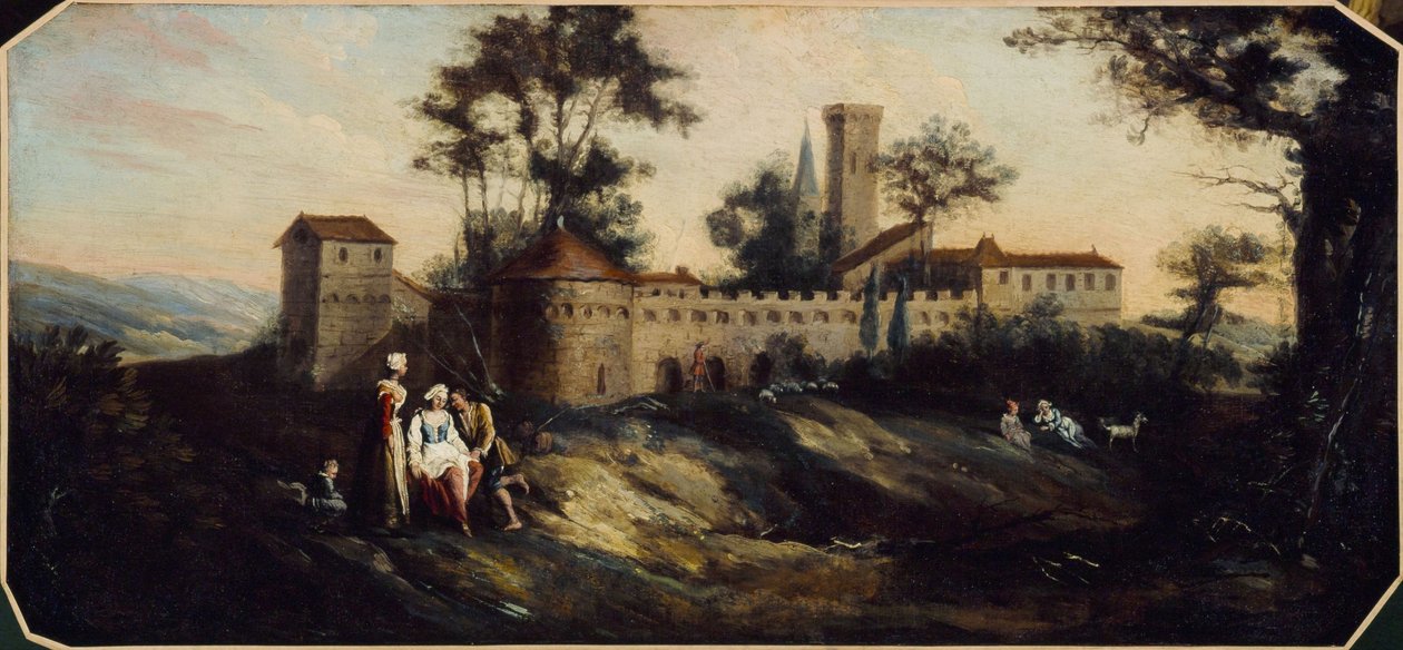 Paesaggio con castello fortificato. Tra il 1701 e il 1800 da Unknown artist