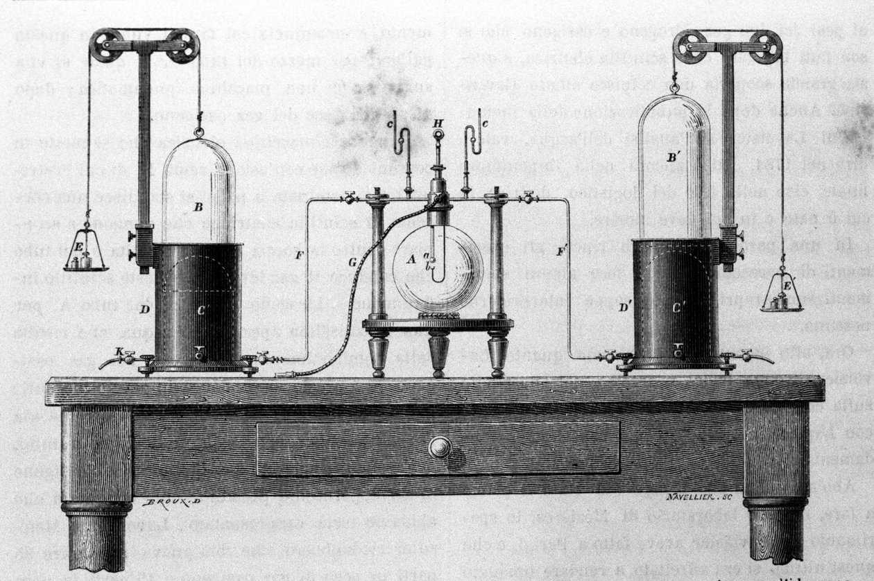 Apparato di Lavoisier e Laplace per la formazione dell