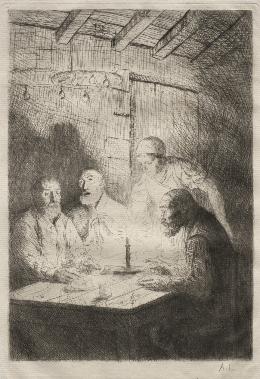 La cena della miseria da Unknown artist