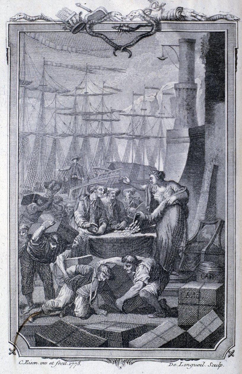 Il commercio con le colonie (incluso il caffè) - in 