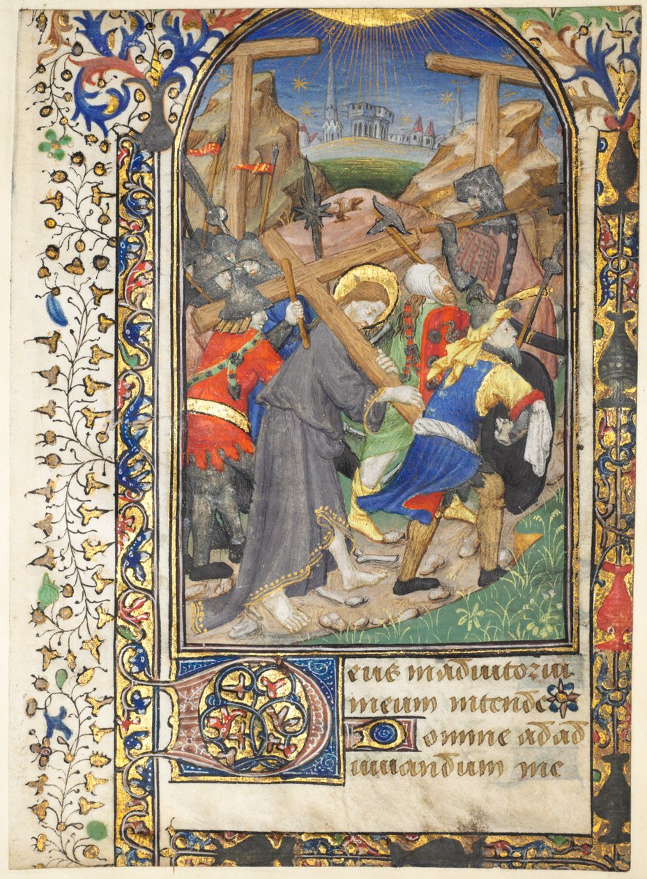 Foglio Asportato dalle Ore di Tarleton: Cristo che Porta la Croce (Terza, Ufficio della Vergine) da Unknown artist
