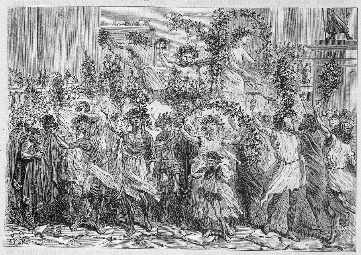 Le feste di Bacco ad Atene (Antica Grecia) - in “Les merveilles de l