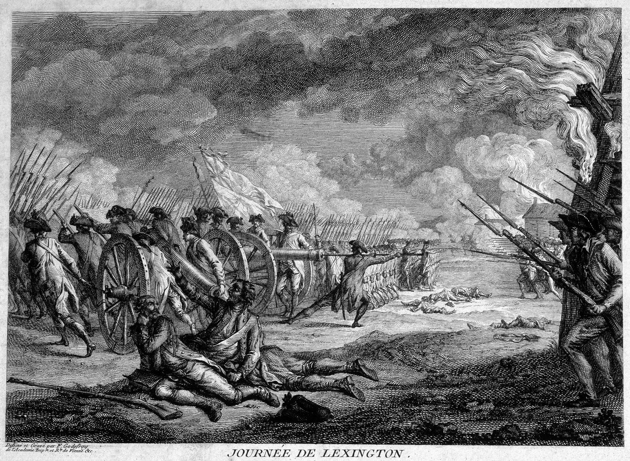Giorno di Lexington (Massachusetts, USA), 19 aprile da Unknown artist