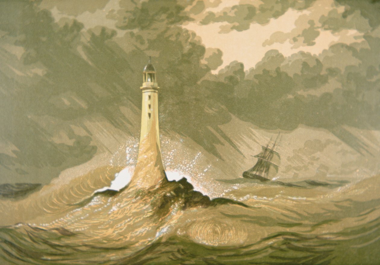 Faro con nave a vela da Unknown artist
