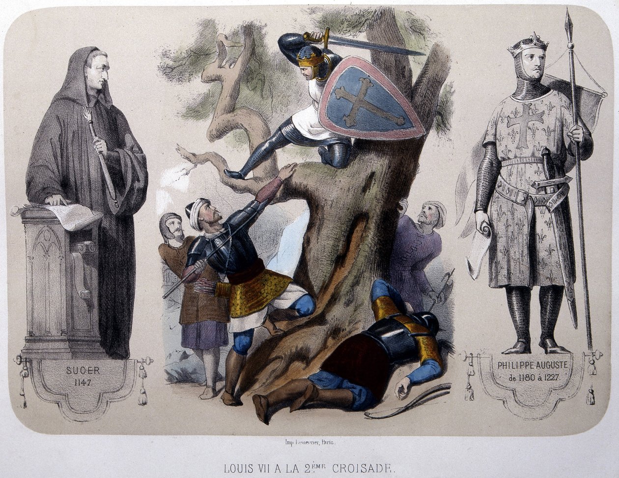 Luigi VII combatte contro i Saraceni durante la seconda crociata da Unknown artist