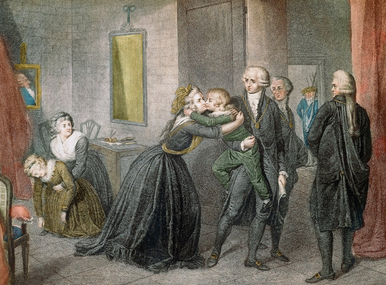 Luigi XVII fu separato da sua madre Maria Antonietta il 3 luglio da Unknown artist