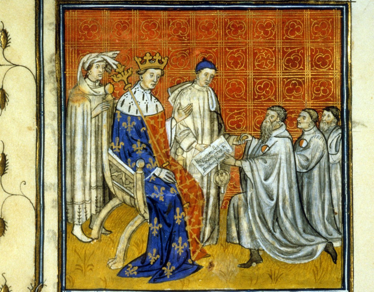 Luigi X (1289-1316) concede una carta agli ebrei del regno - Redenzione da parte degli ebrei, nel 1315, del loro diritto di tornare nel regno di Francia dopo l