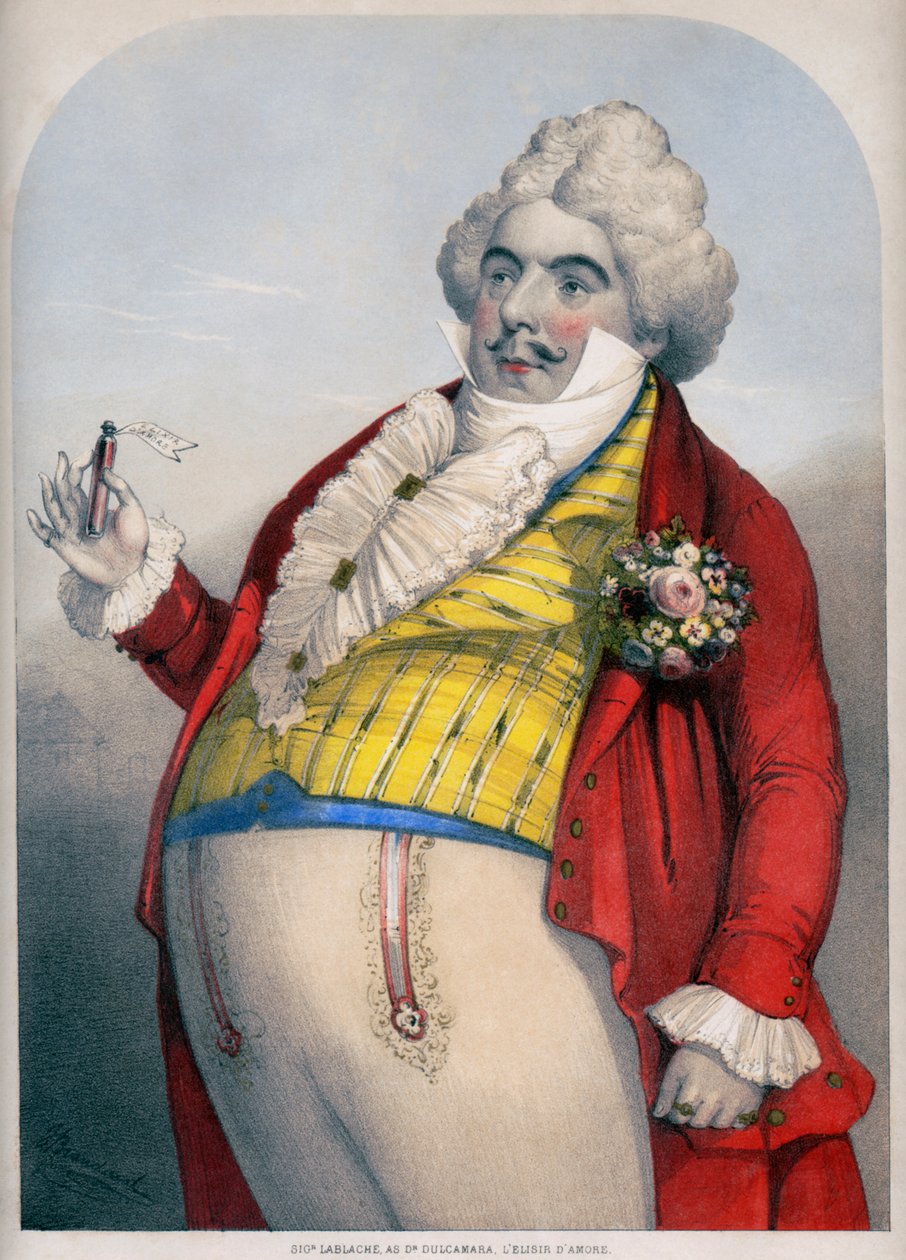 Luigi Lablache, basso italiano come Dr. Dulcamara in L